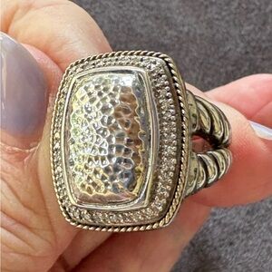 Samuel B. NWOT SS .925 Signature Diamond & 18kt gold